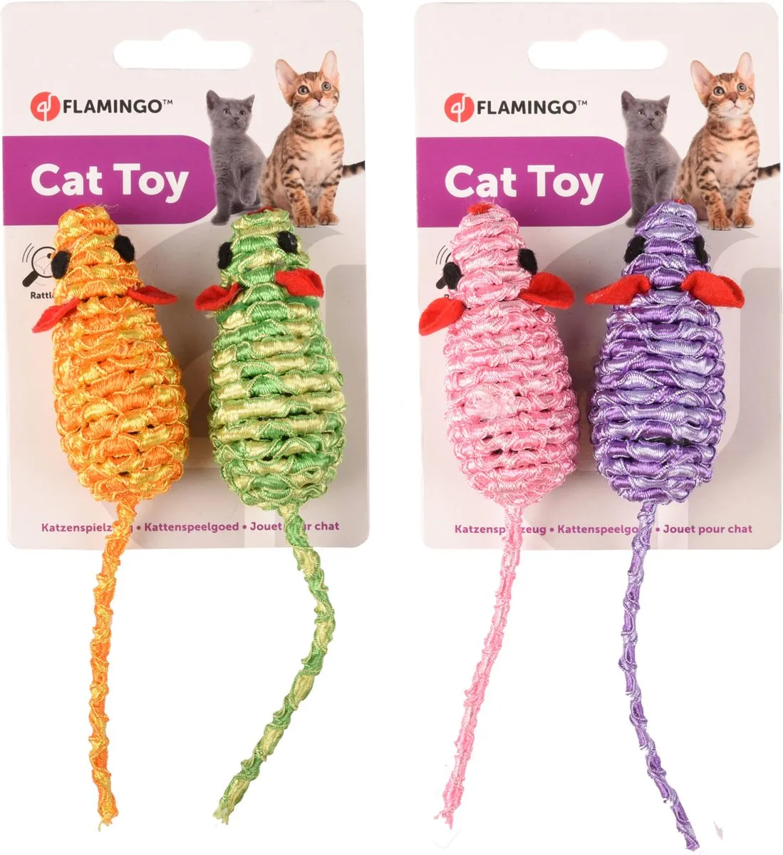 Flamingo Zyra Speelgoed Katten Ps Muis Assortiment - 2 Stuks
