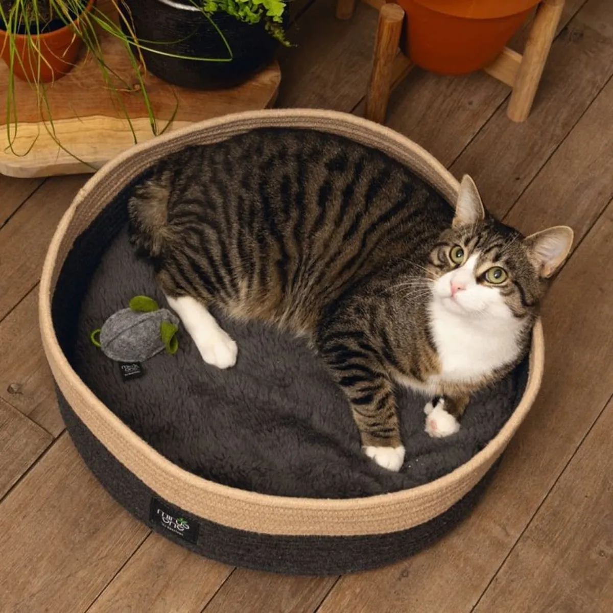 Beeztees Kattenmand Minus One Xana 45x14cm - Grijs/Bruin - afbeelding 6 van 6