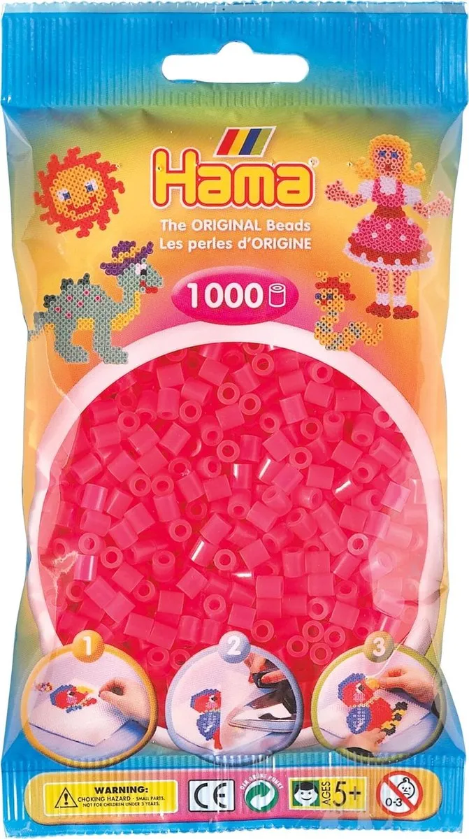 Hama Strijkkralen 1000 Stuks - Fuchsia