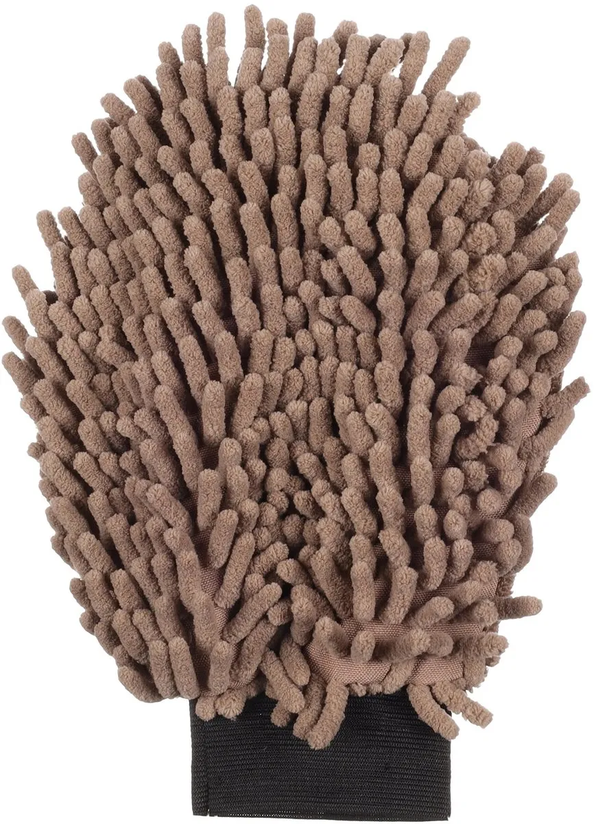 Flamingo Flava Verzorgingshandschoen Honden/Katten - Absorberend - Taupe/Blauw
