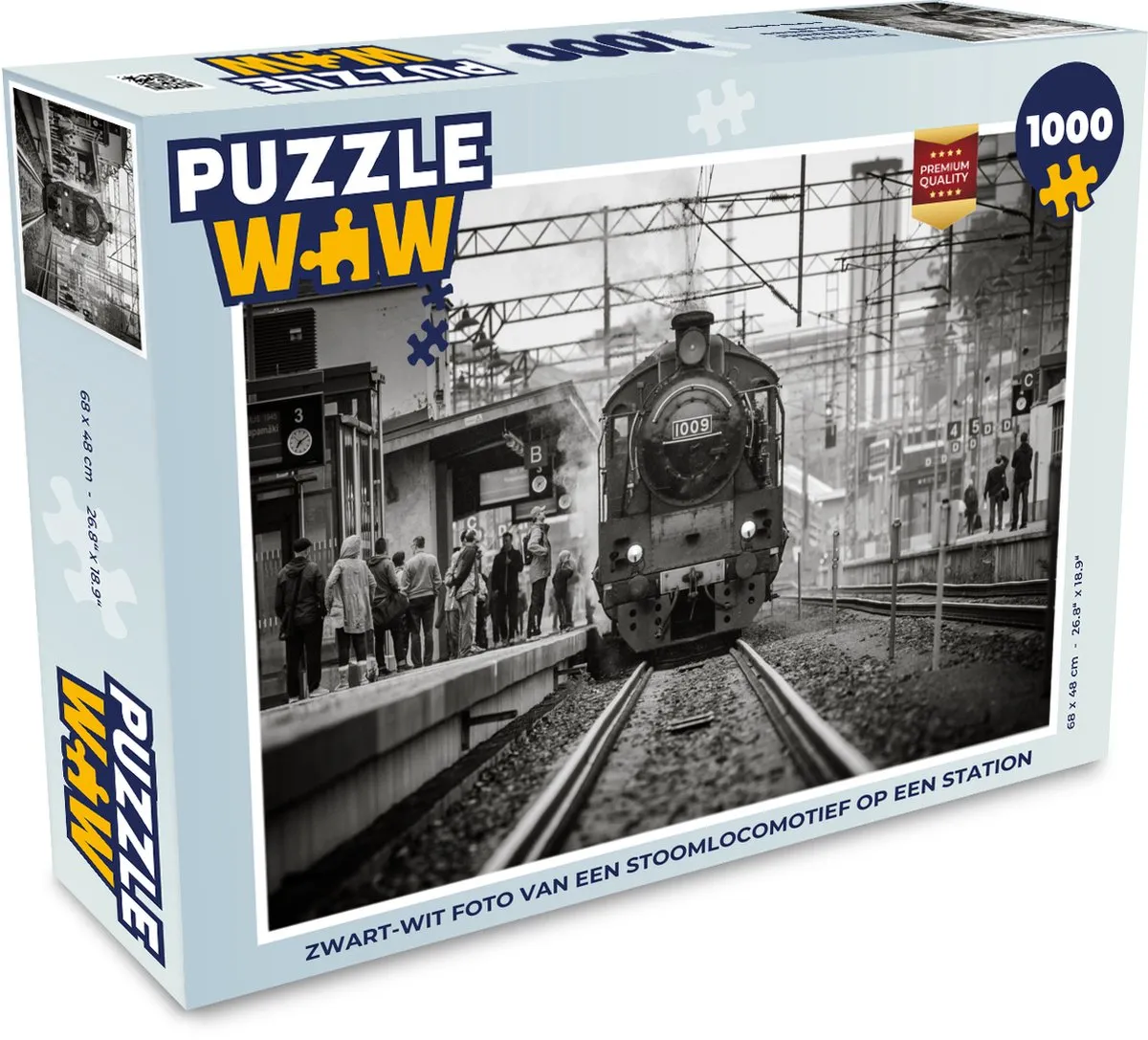 PuzzleWow Legpuzzel Stoomtrein Station 1000 Stuks - Multicolor