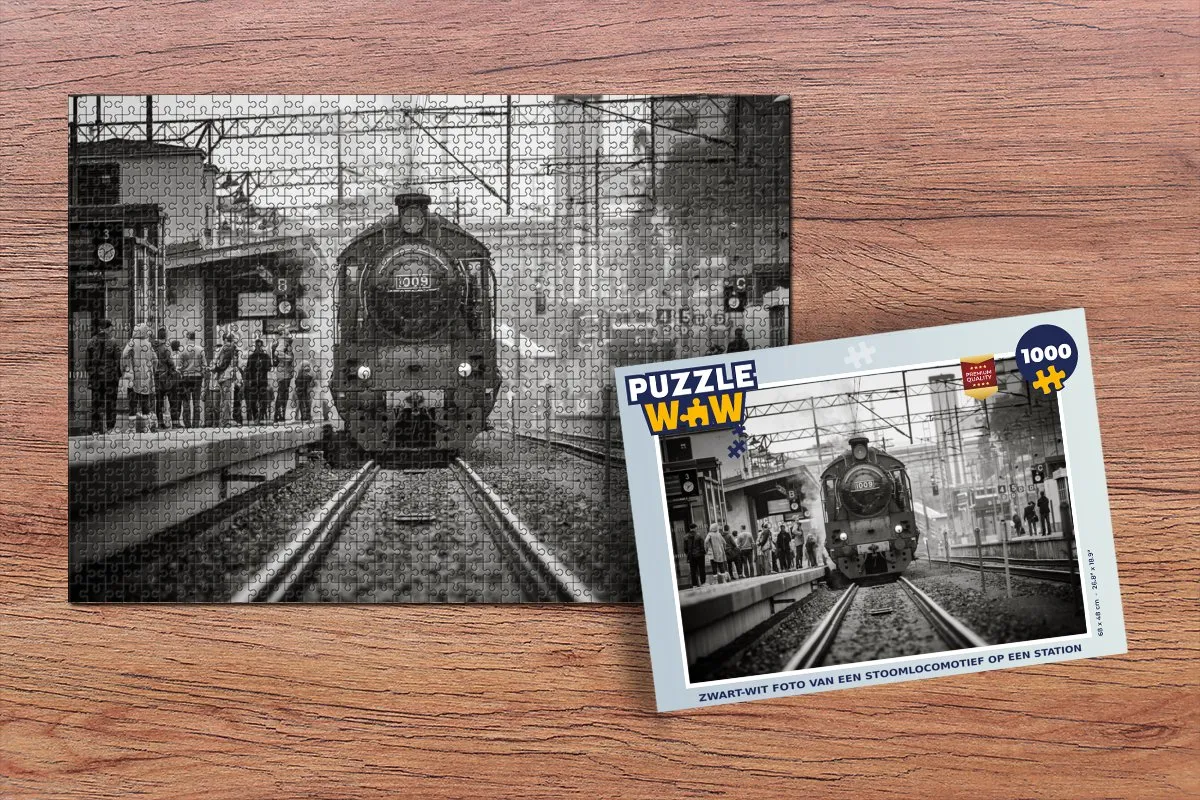 PuzzleWow Legpuzzel Stoomtrein Station 1000 Stuks