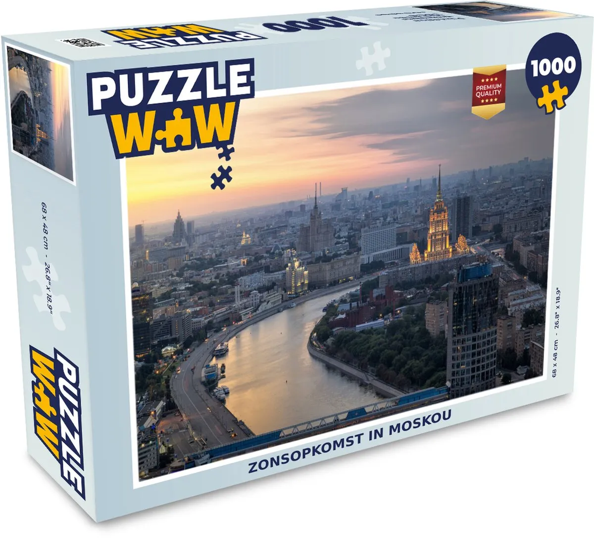 PuzzleWow Zonsopkomst in Moskou Legpuzzel 1000 Stuks