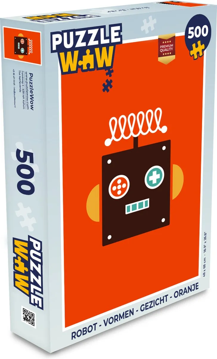 PuzzleWow Robot Vormenpuzzel 500 Stuks
