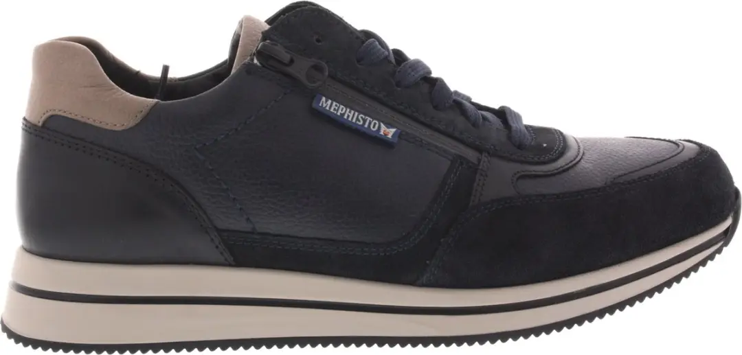 Heren Veterschoenen Mephisto Gilford Blue Donkerblauw