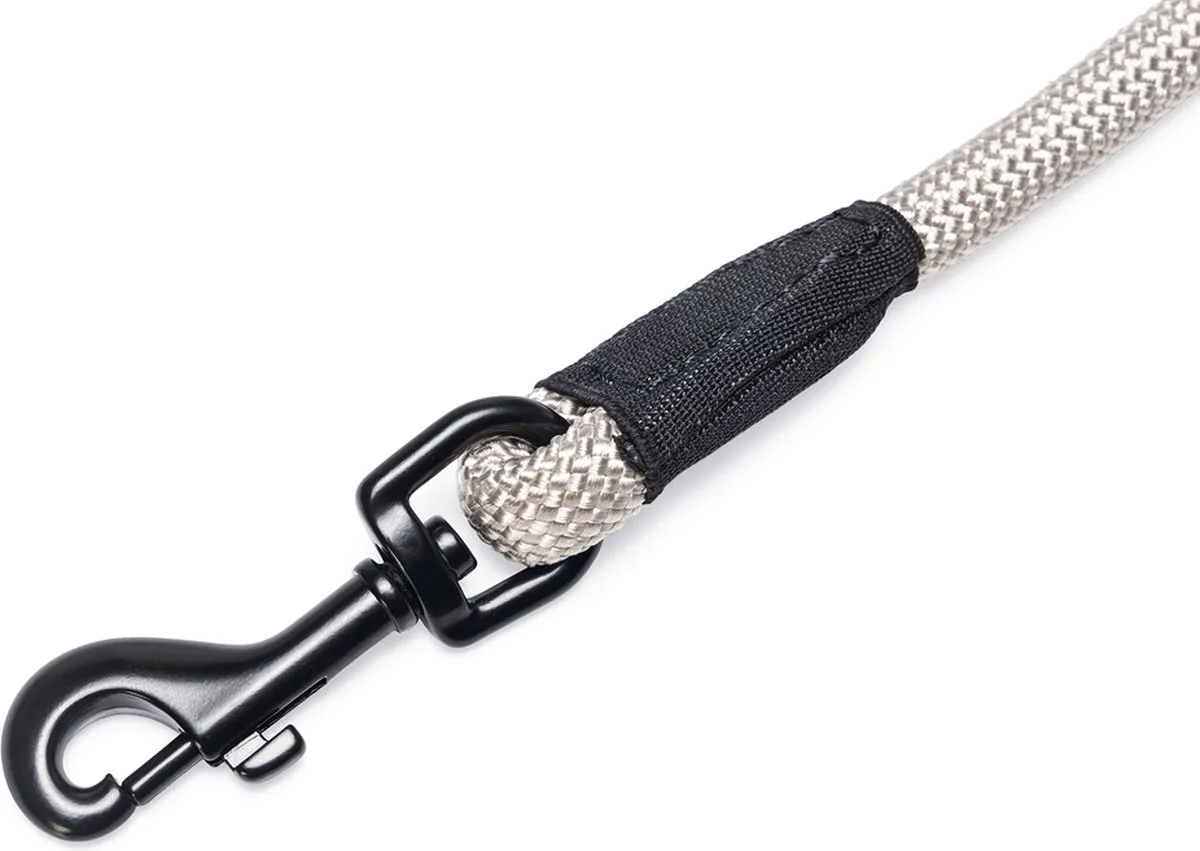 Beeztees Premium Parinca - Hondenriem - Rond - Nylon - Grijs - 120x1,2 cm