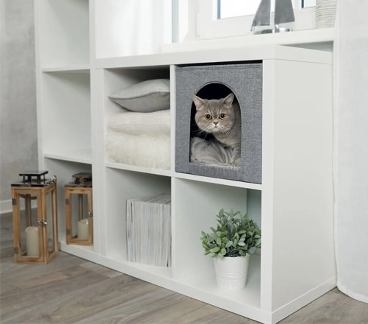 Trixie Kattenmand Iglo Ella - 37x33x33cm Grijs - afbeelding 6 van 6