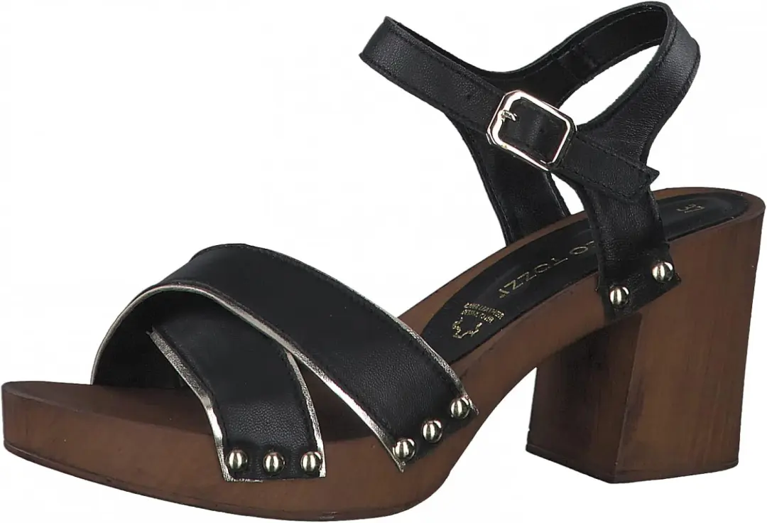 Marco Tozzi Dames Sandalen met Blokhak en Gesp