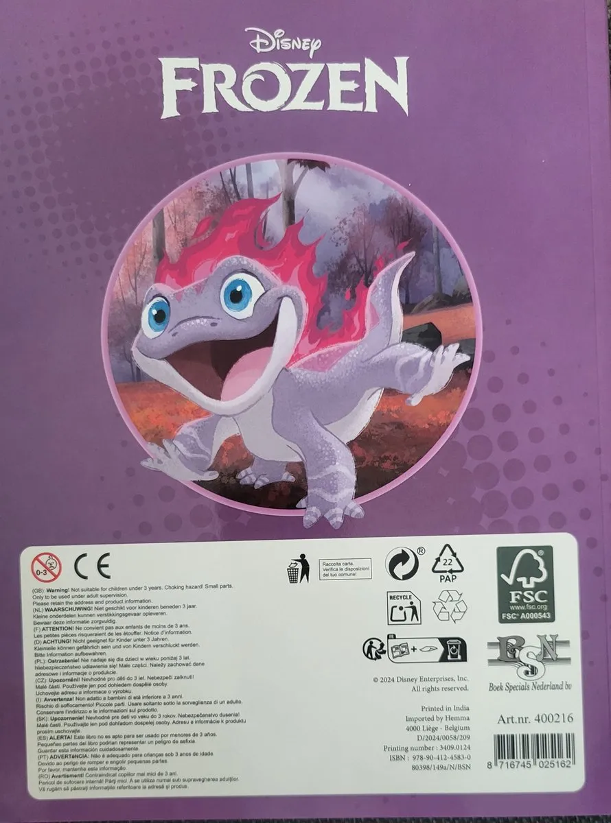 Disney Frozen II Kleurboek - Elsa Anna Olaf - 125 Pagina's - Paars