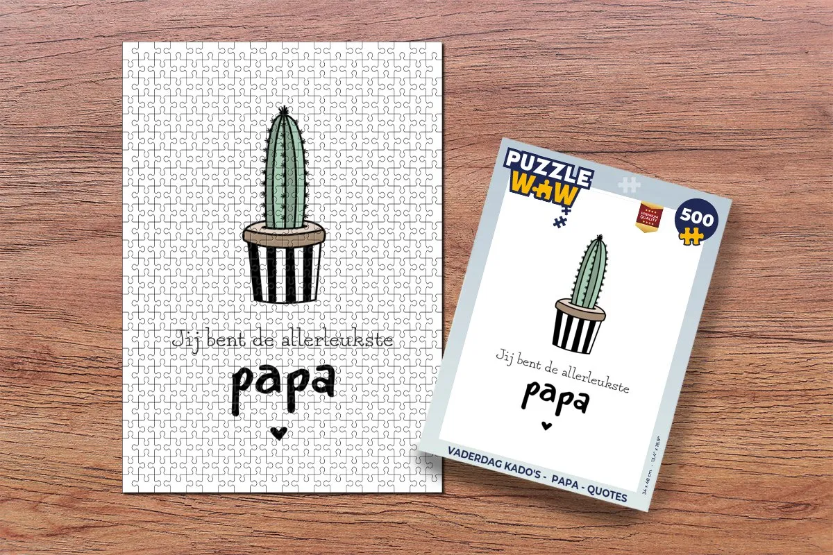 PuzzleWow Papa Legpuzzel 500 Stuks - Multicolor