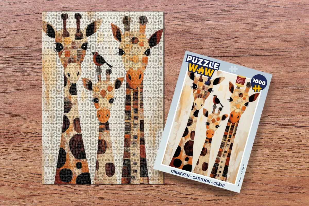 PuzzleWow Giraffen Legpuzzel 1000 Stuks - Cartoon