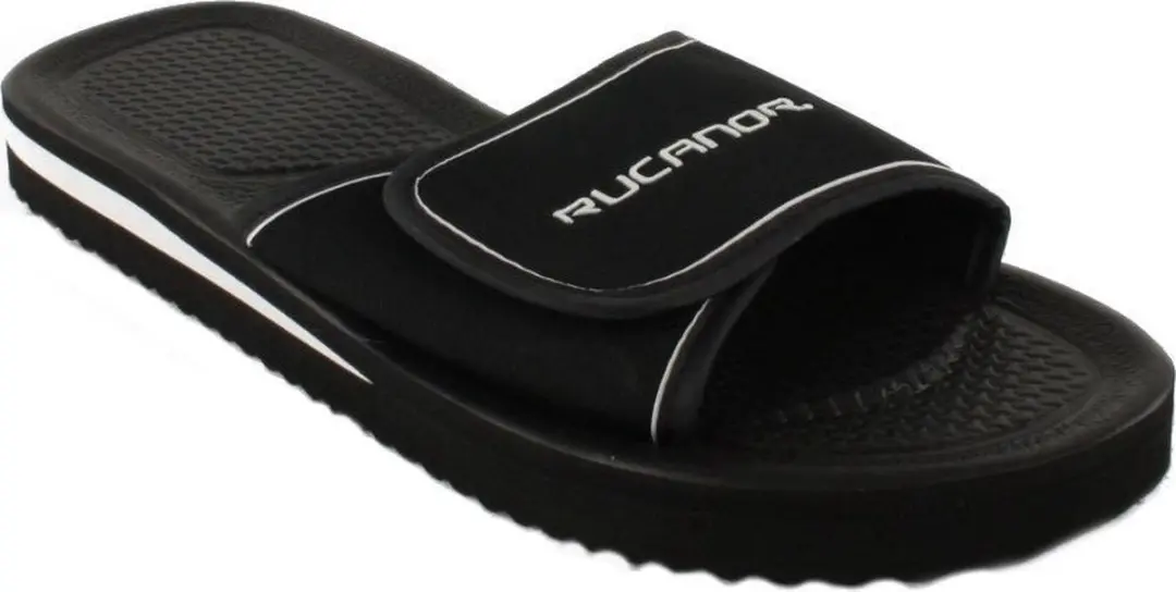 Rucanor Badslippers Santander Unisex Zwart Maat 48