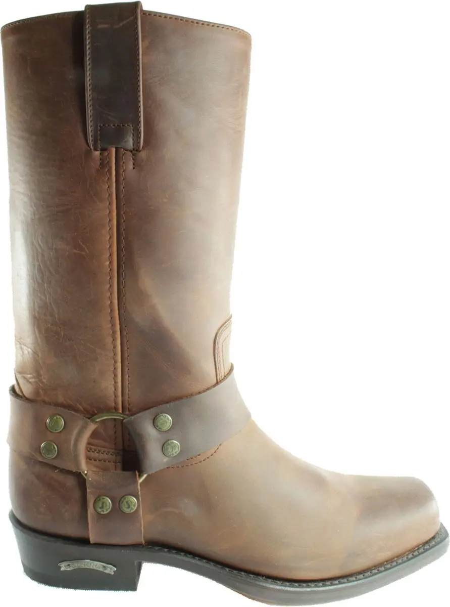 Sendra Boots 1918 Pete Bruin Dames Heren Biker Basic Western Cowboylaars Vierkan