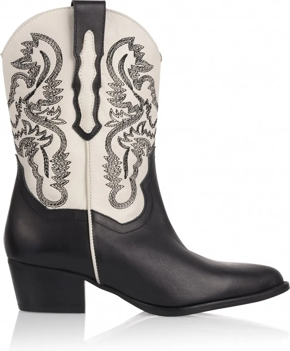 DWRS Brady Wit Zwart Dames Boot