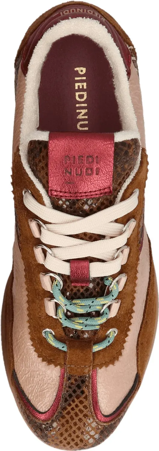 Dames Sneakers Piedi Nudi Janet Dark Brown Old Leather Donkerbruin - Maat 41 - afbeelding 4 van 6