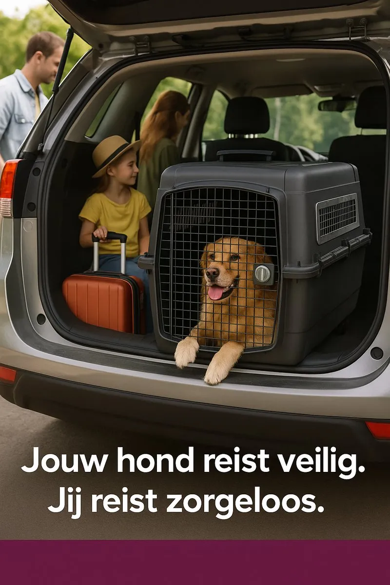 Flamingo Reisbench Hond Lanta XXL - 101x67x81cm - Donkergrijs