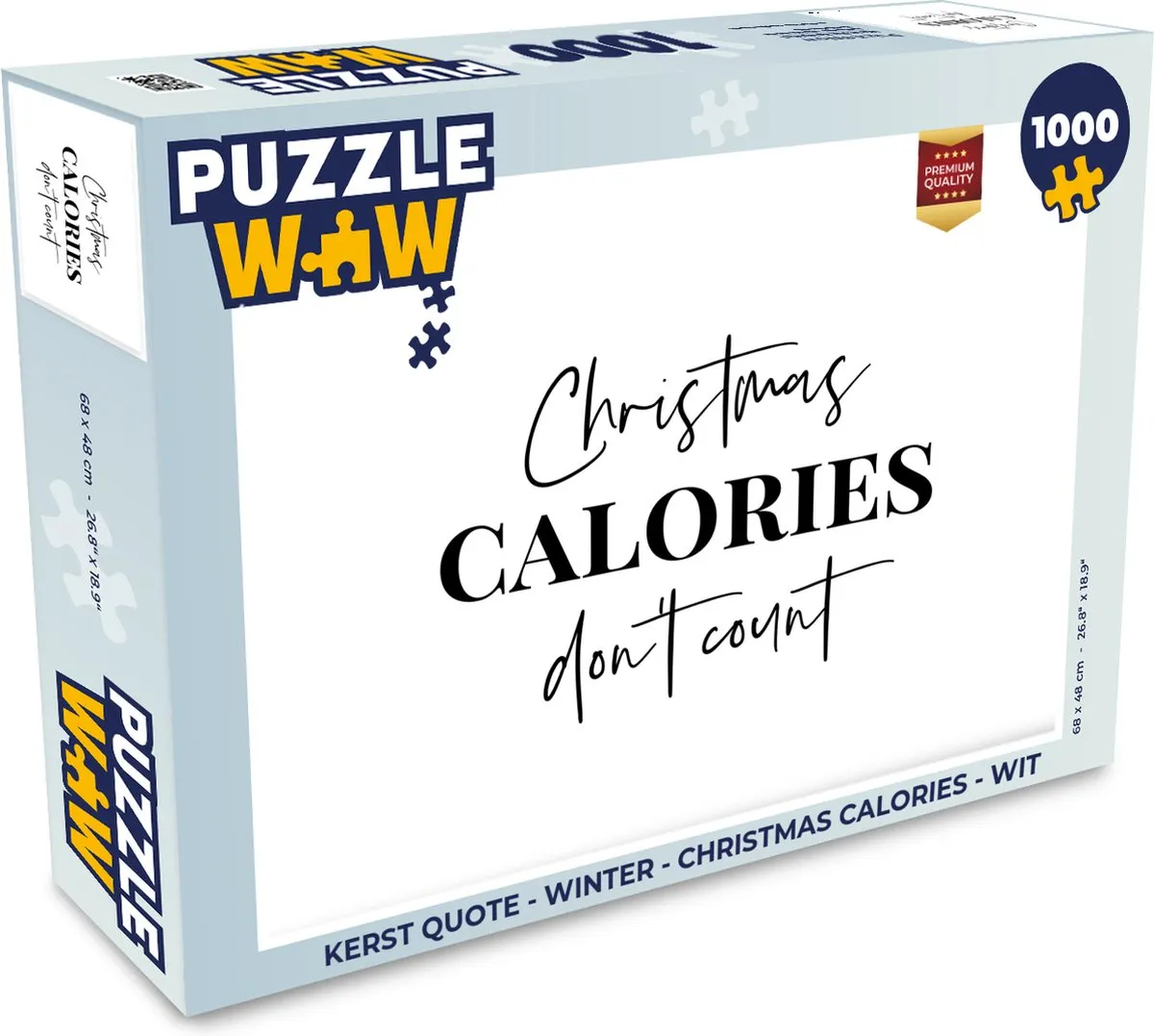 PuzzleWow Kerst Quote Legpuzzel 1000 Stuks