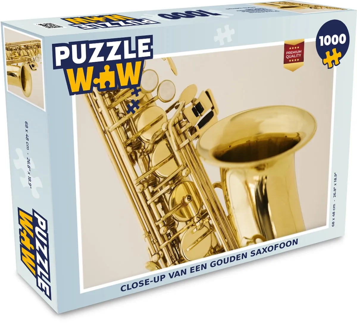PuzzleWow Legpuzzel Gouden Saxofoon 1000 Stuks