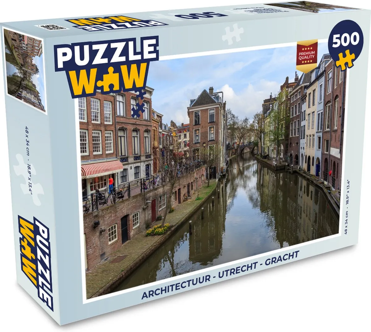 PuzzleWow Architectuur Utrecht Gracht Legpuzzel 500 Stuks