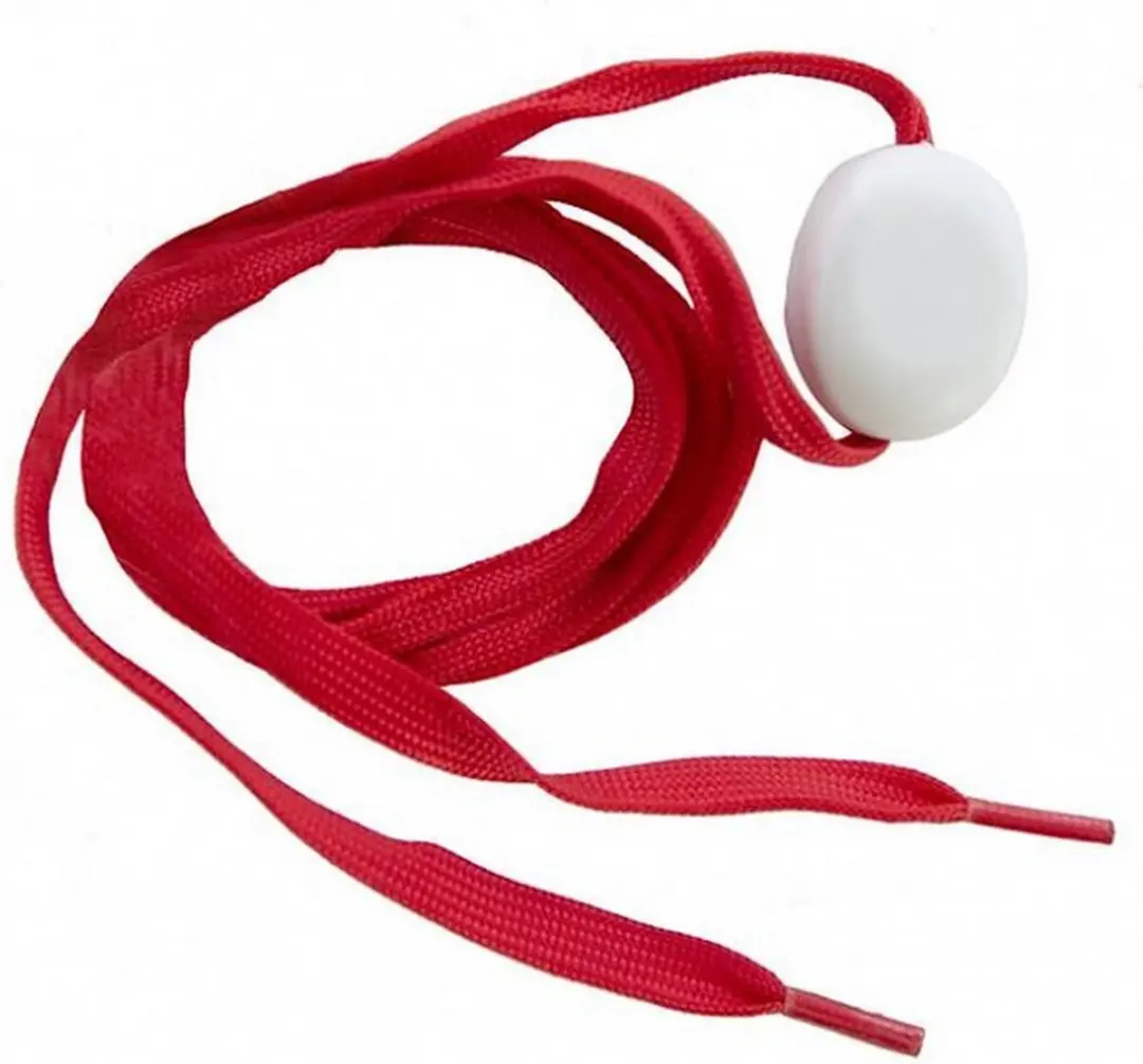 schoenveters led 125 cm polyester/ABS rood 2 stuks