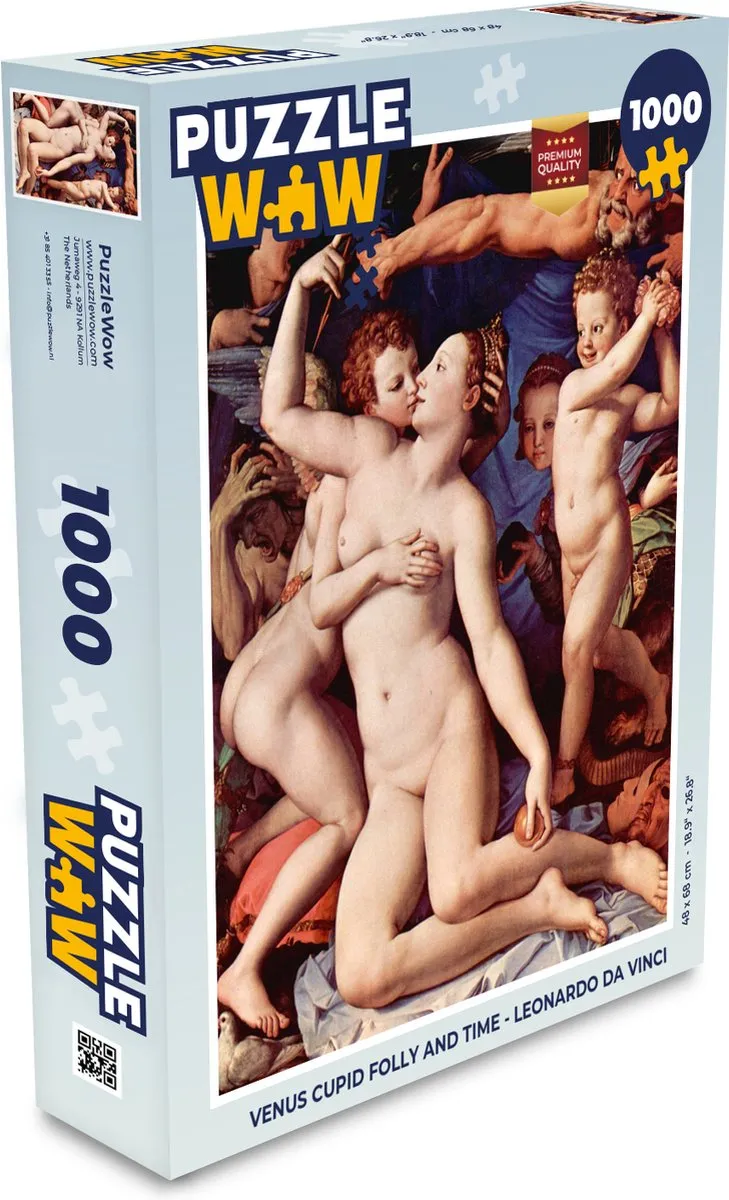 PuzzleWow Leonardo da Vinci Venus Cupid Folly and Time Legpuzzel 1000 Stuks