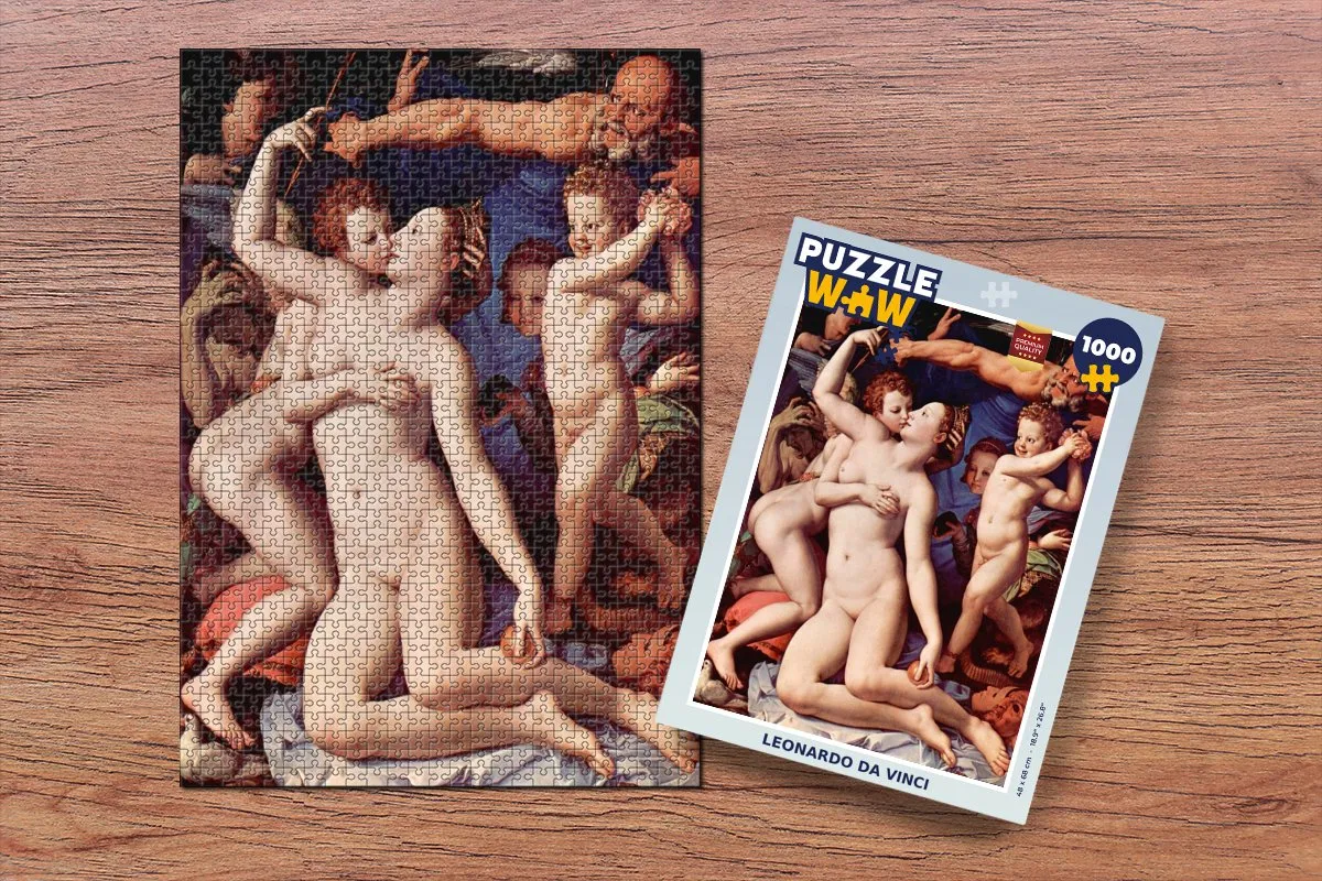 PuzzleWow Leonardo da Vinci Venus Cupid Folly and Time Legpuzzel 1000 Stuks - Multicolor
