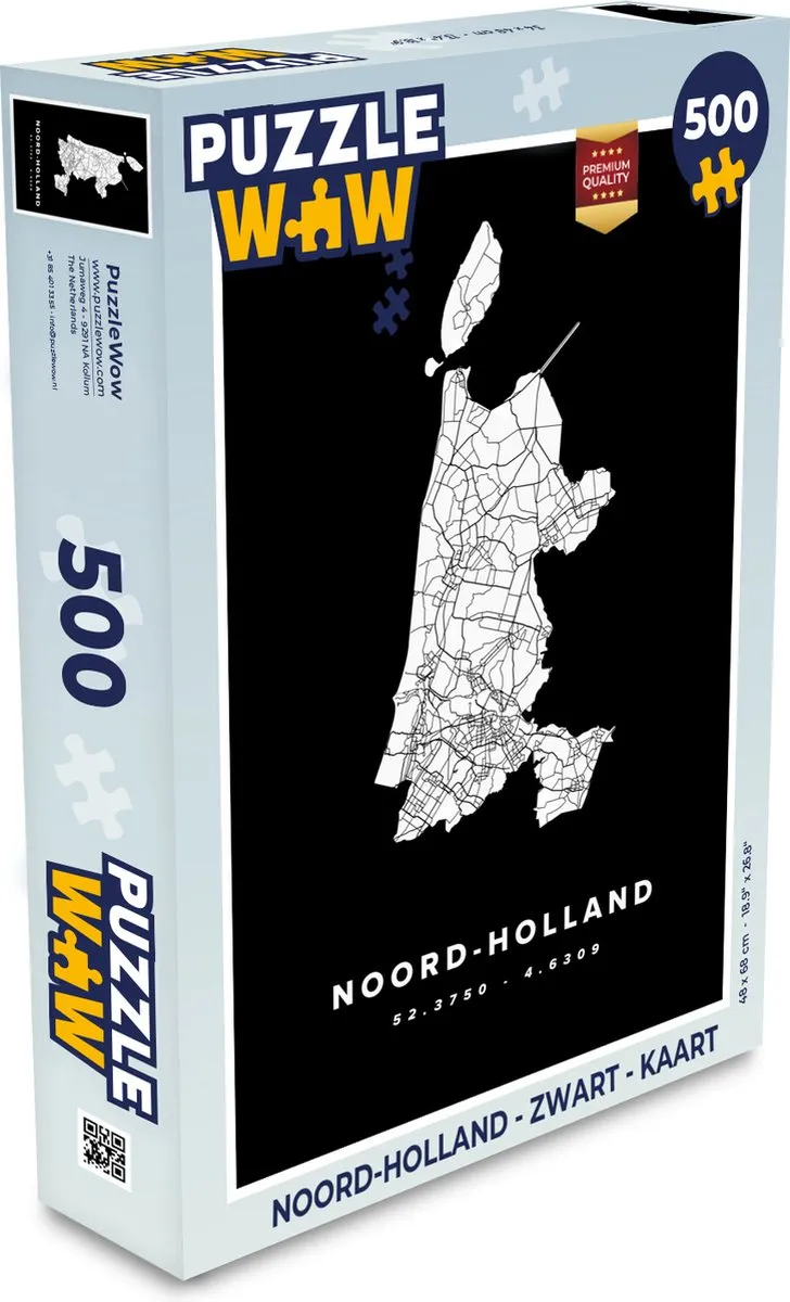 PuzzleWow Noord-Holland Legpuzzel 500 Stuks