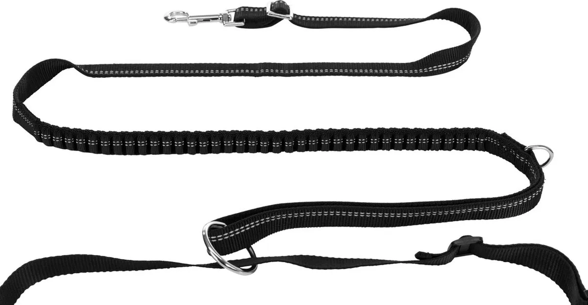 Trixie Joggingceintuur - 70-130 cm - Grijs/Zwart - afbeelding 5 van 6