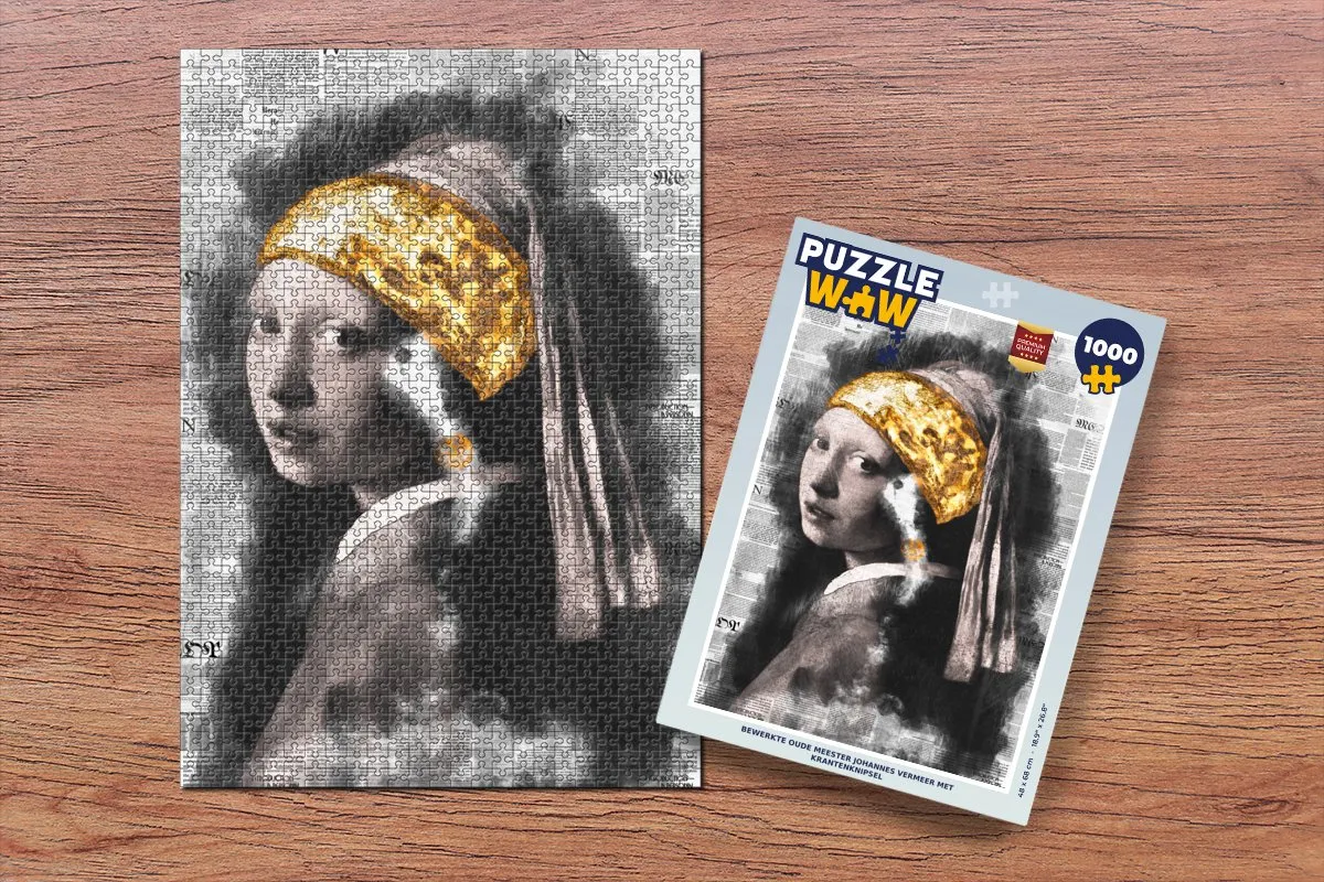PuzzleWow Meisje met de Parel Legpuzzel 1000 Stuks - Multicolor