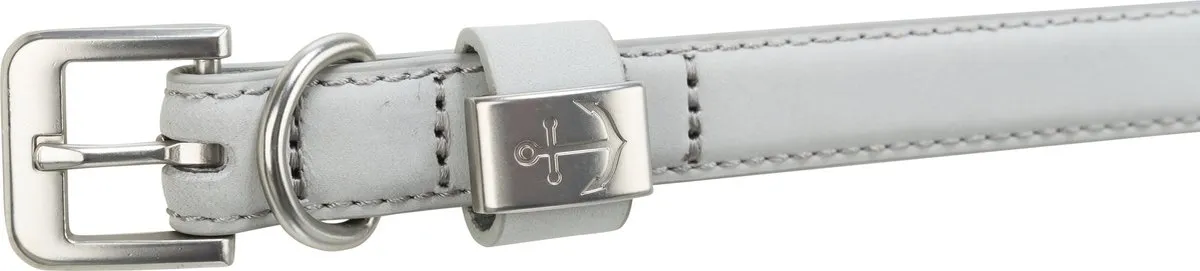 Trixie Halsband Nordic Leer Grijs - XS