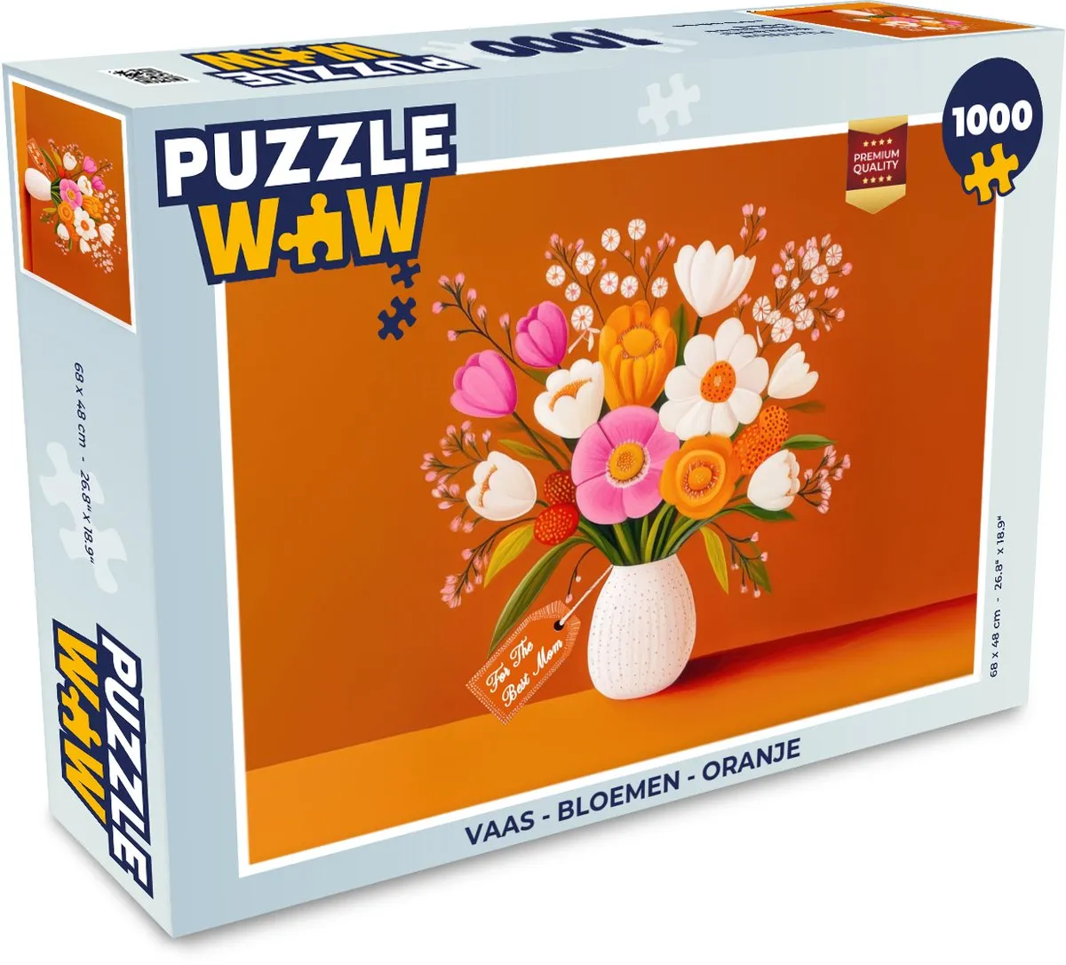 PuzzleWow Vaas Bloemen Legpuzzel 1000 Stuks