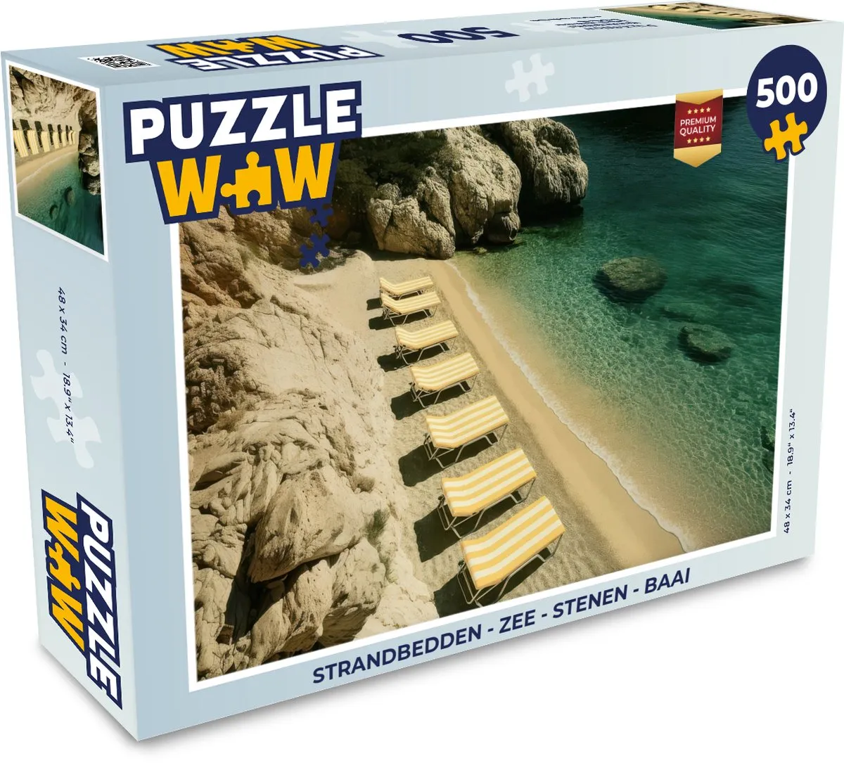 PuzzleWow Strandbedden Legpuzzel 500 Stuks