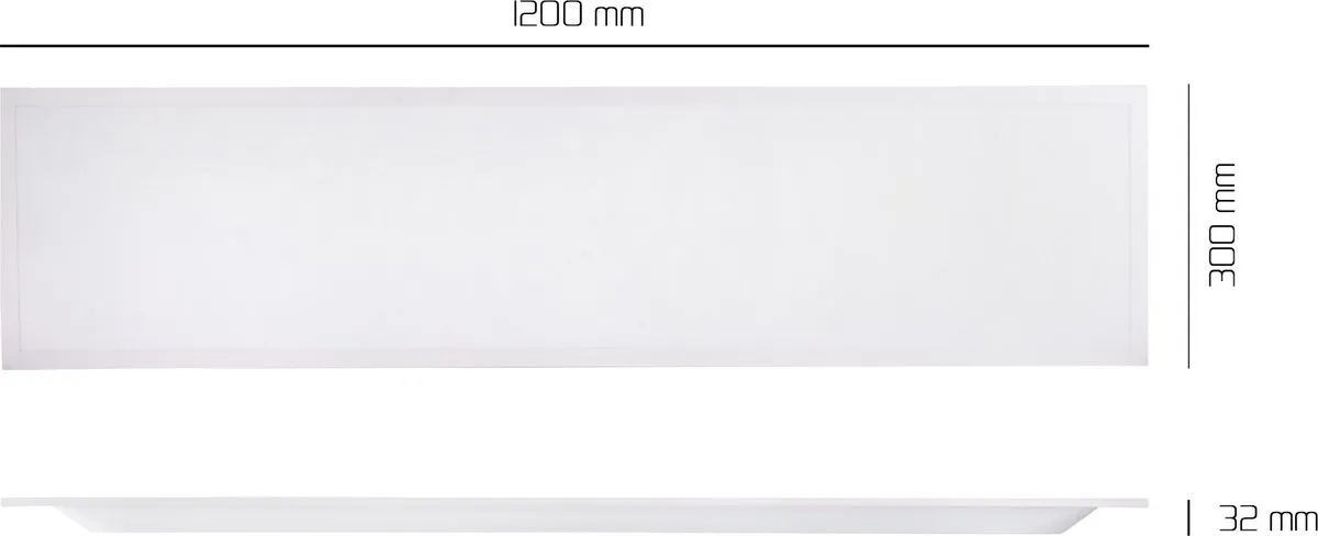 Ledvion LED Paneel 120x30 36W 4000K - Inbouwarmatuur