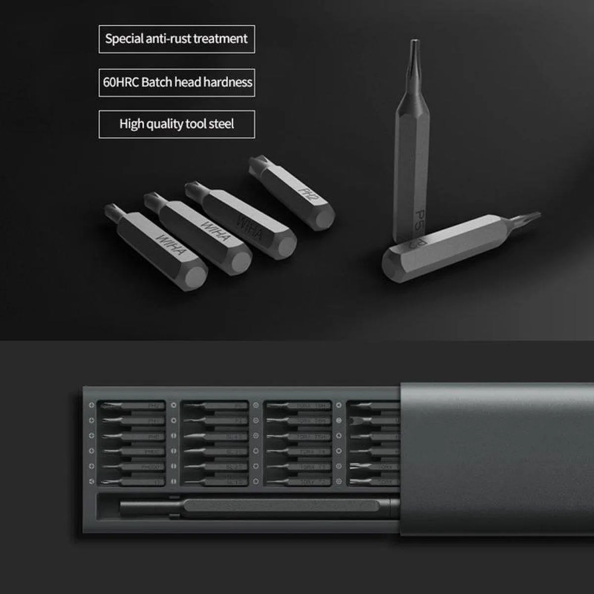 Xiaomi Mijia Wiha Dagelijkse Schroevendraaierset 24-delig - Transparant