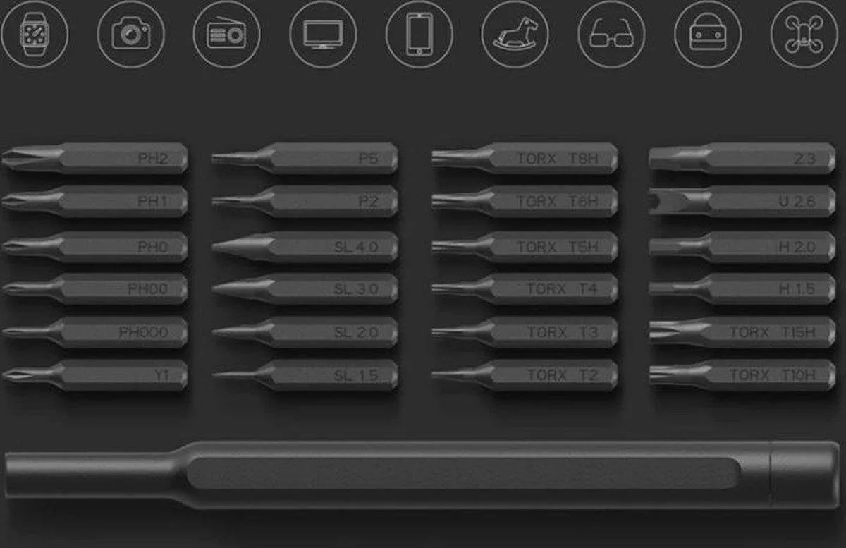 Xiaomi Mijia Wiha Dagelijkse Schroevendraaierset 24-delig - Transparant