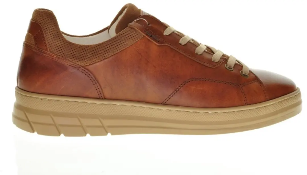 Bullboxer Cognac Geklede Lederen Herensneaker maat 40