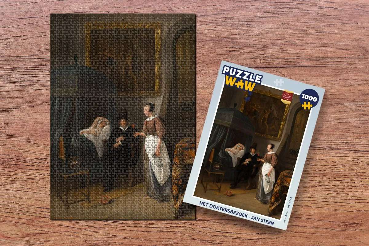PuzzleWow Het Doktersbezoek Jan Steen Legpuzzel 1000 Stuks - Multicolor