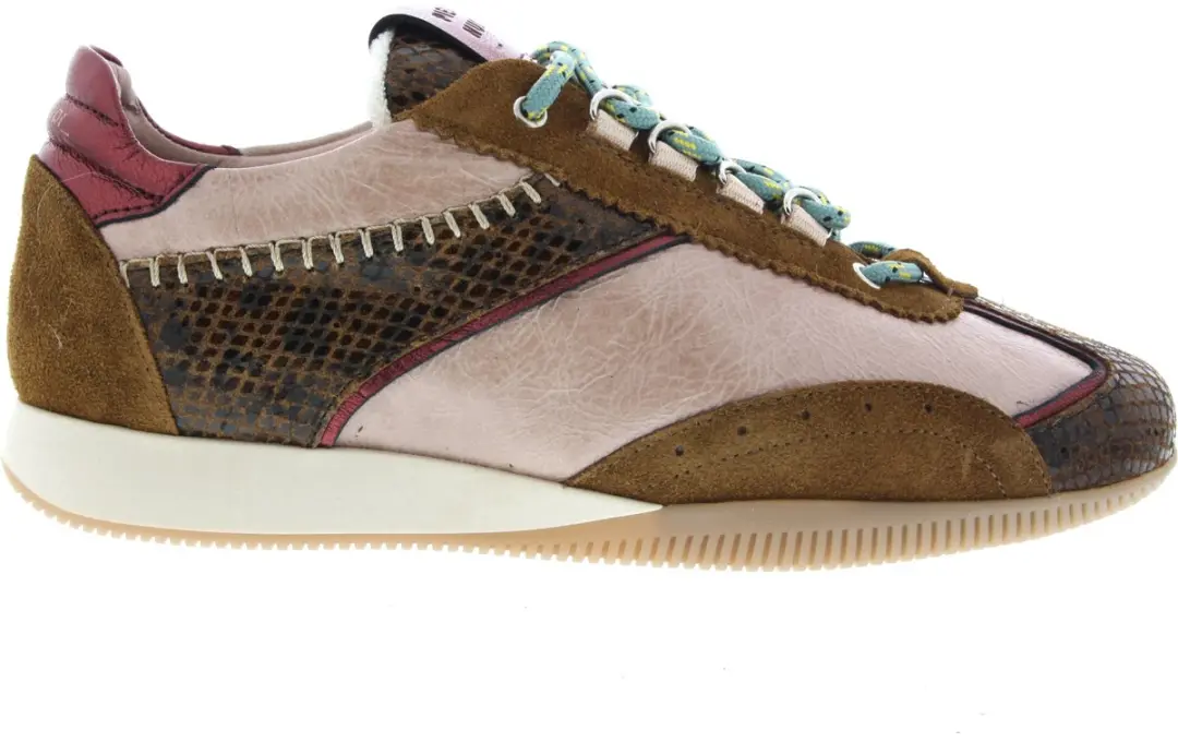 Dames Sneakers Piedi Nudi Janet Dark Brown Old Leather Donkerbruin