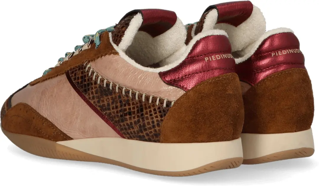 Dames Sneakers Piedi Nudi Janet Dark Brown Old Leather Donkerbruin - Maat 39 - afbeelding 4 van 6