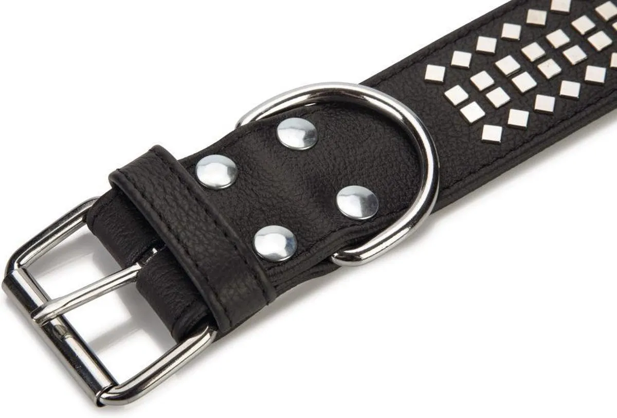 Beeztees Vintage - Hondenhalsband - Zwart - 43,5-49,5 cm x 50 mm