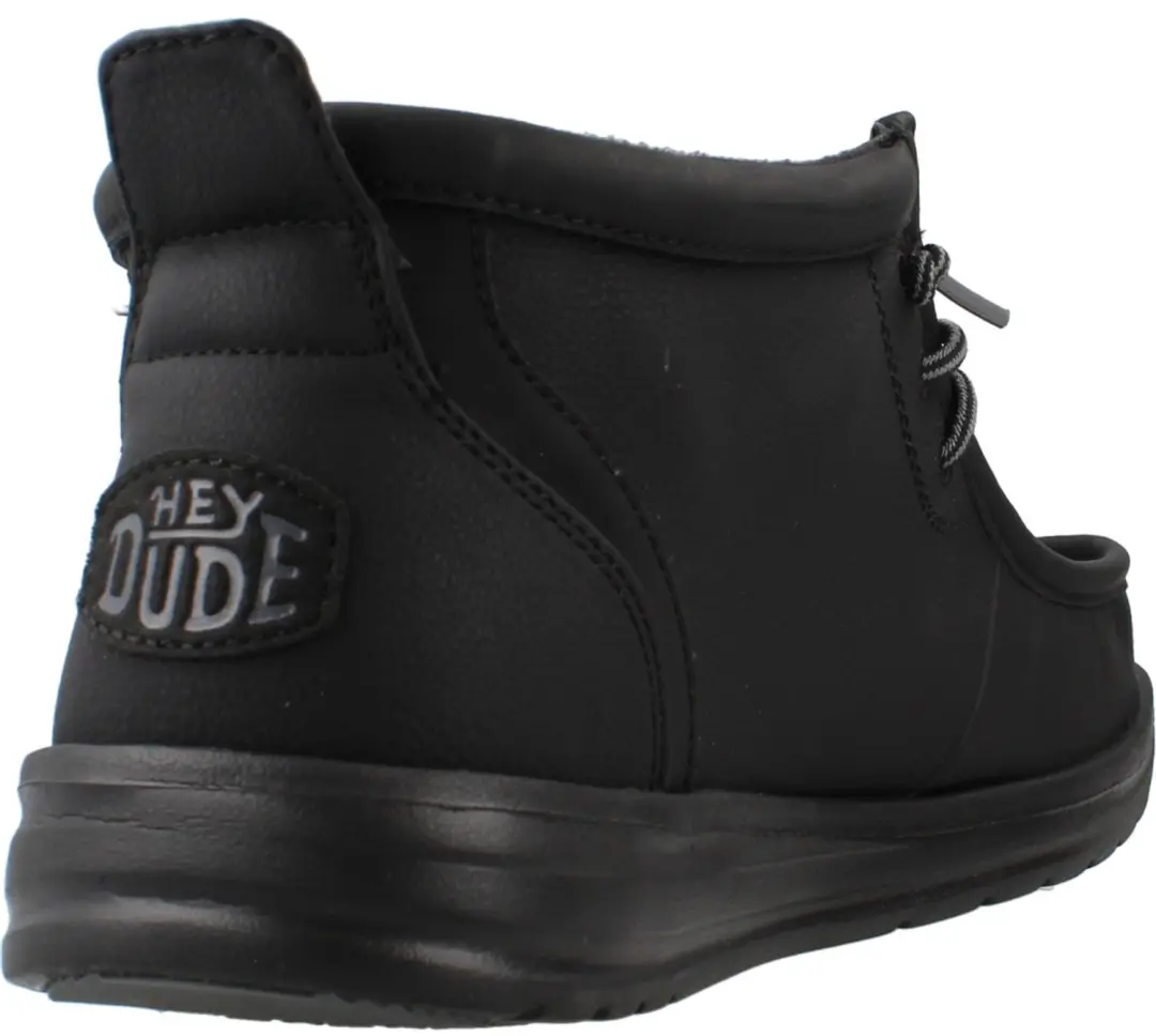 Hey Dude Wally Mid Grip R Classic - Mokassins - Synthetische Cholewka - Antislipzool - Zwart - afbeelding 3 van 6