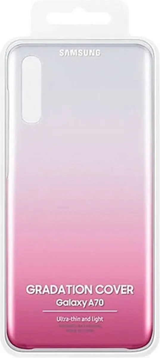 Samsung Galaxy A70 Hoesje Gradation Cover - Roze/Transparant