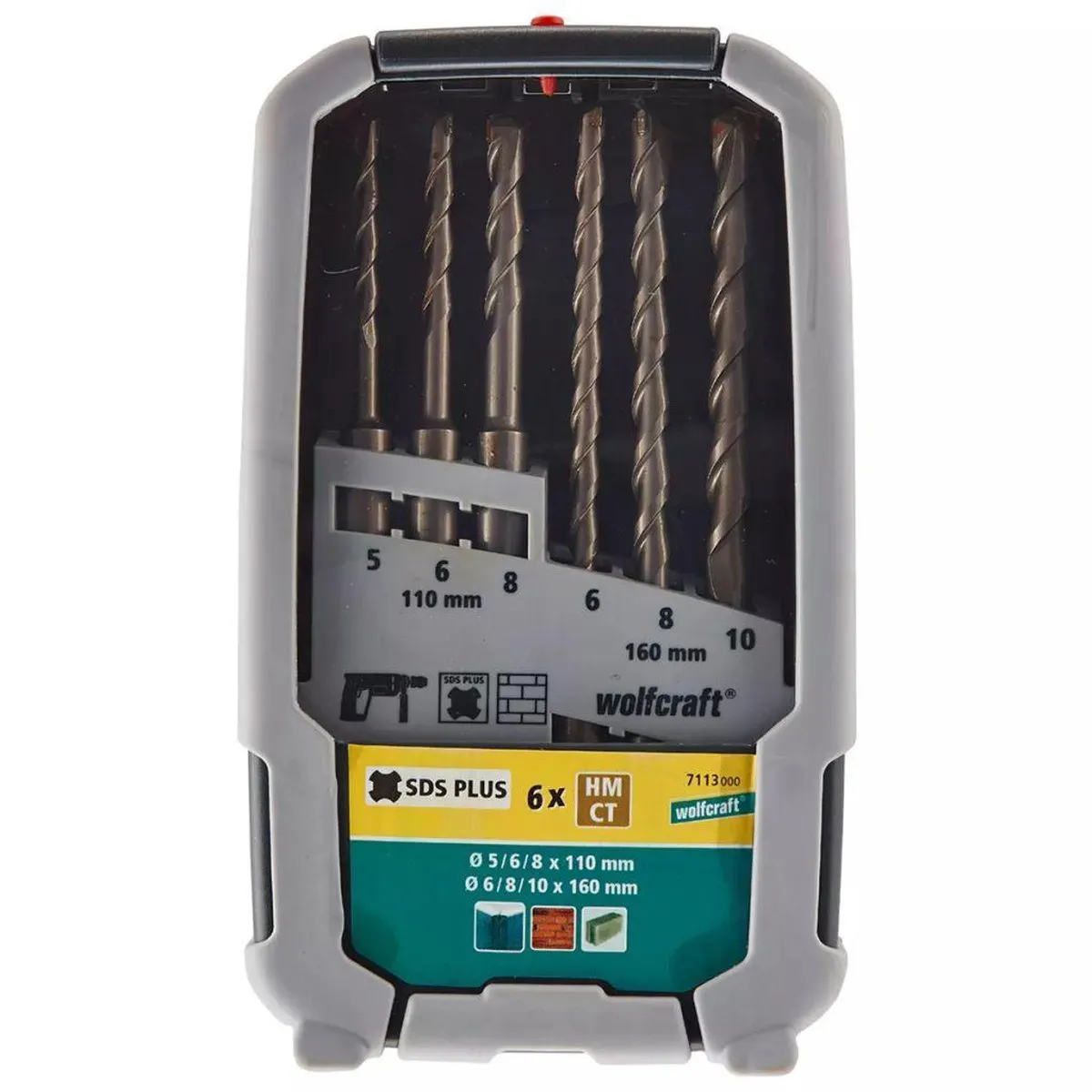 Wolfcraft Betonboorset SDS-plus Ø5-10mm - 6-delig