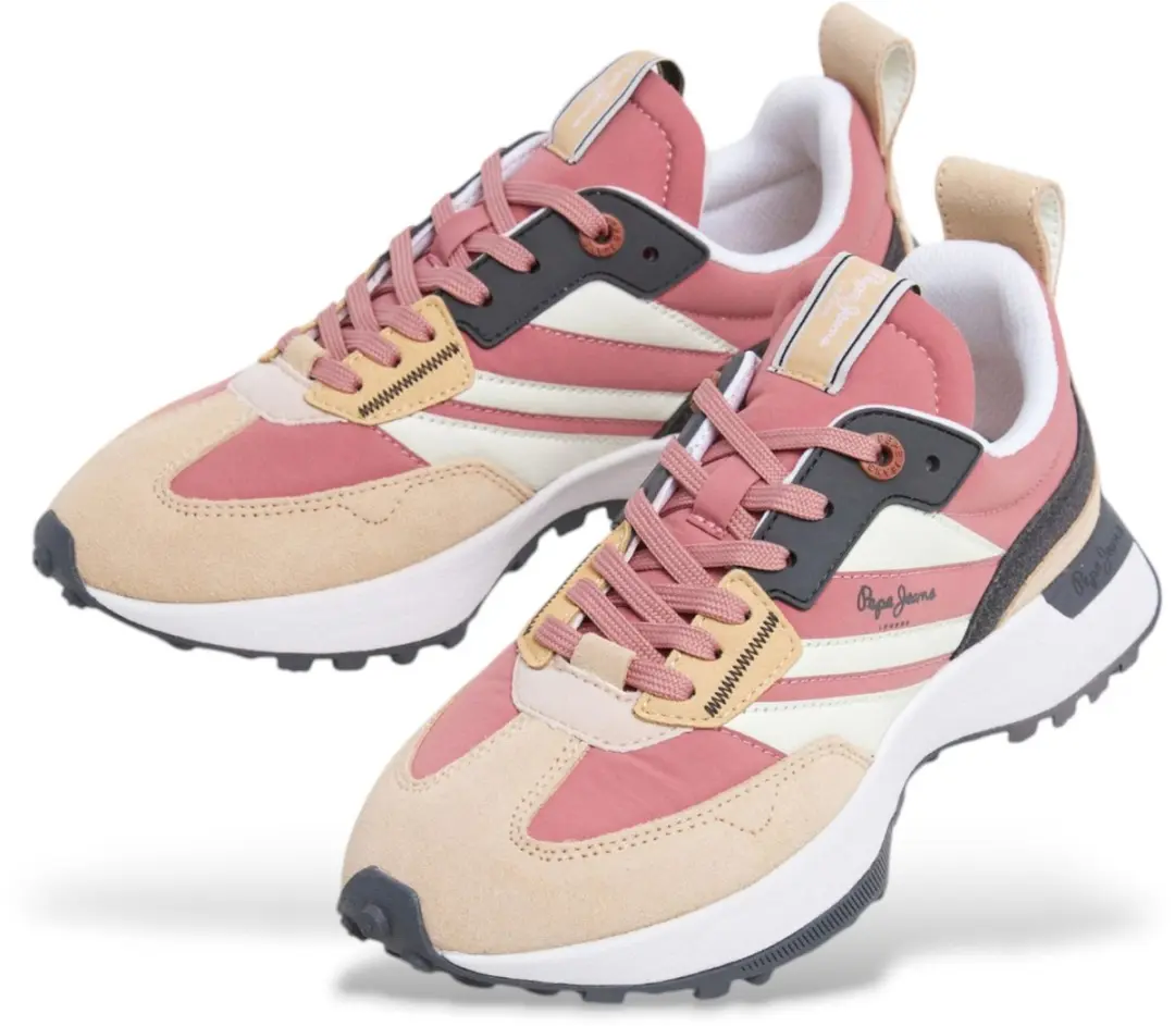 Pepe Jeans Lucky Mains veelkleurige leren sportschoenen - afbeelding 2 van 4