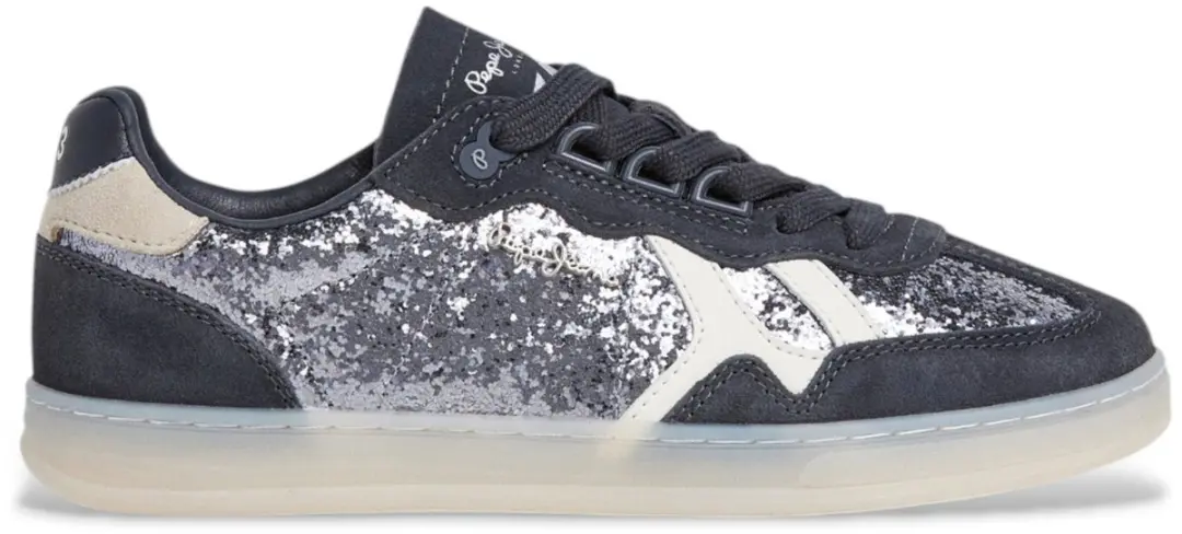 Pepe Jeans Ball glitters leren sneakers