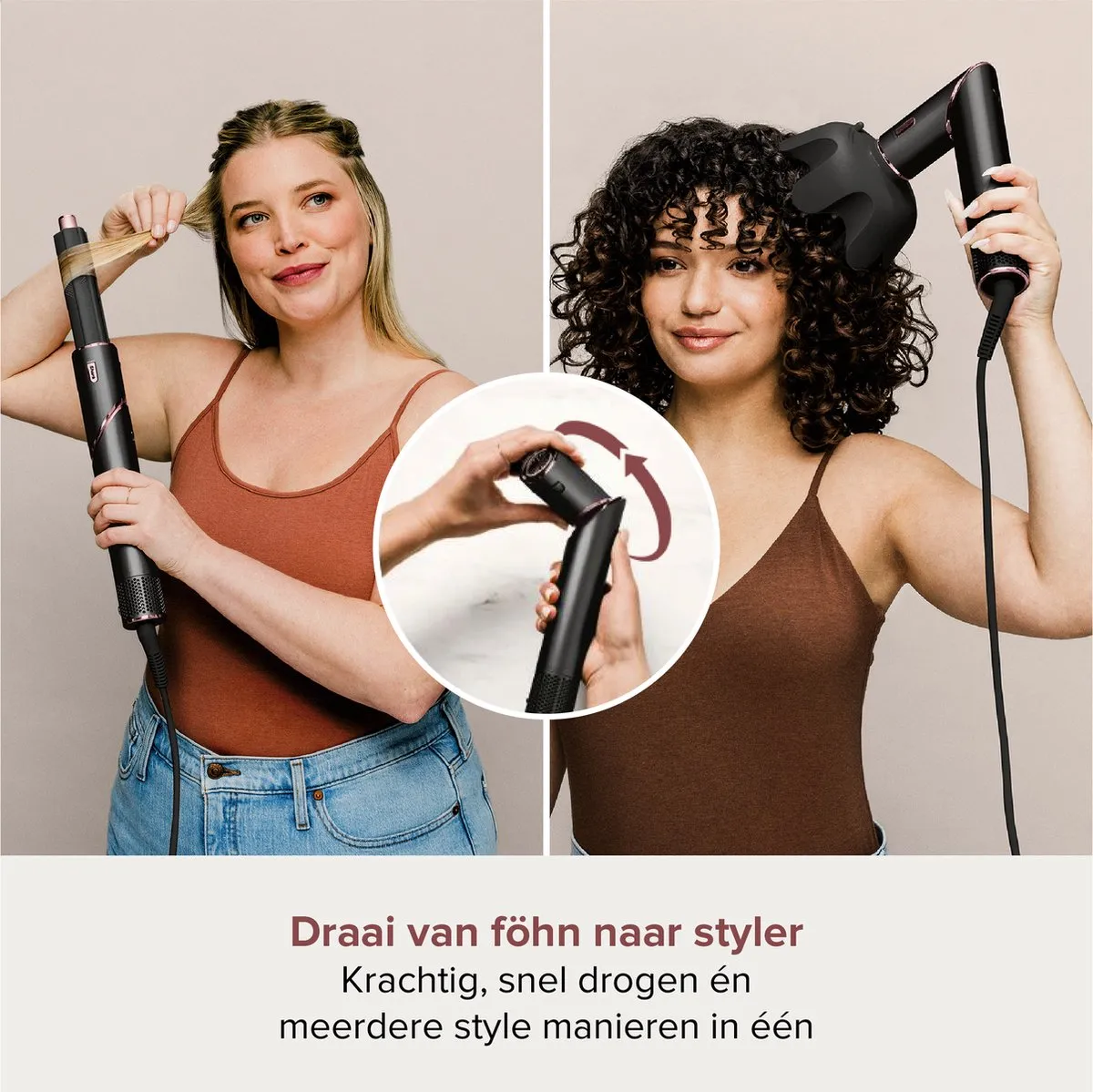 Shark FlexStyle HD440EU 5-in-1 Multistyler - 1400W - Zwart/Rozegoud