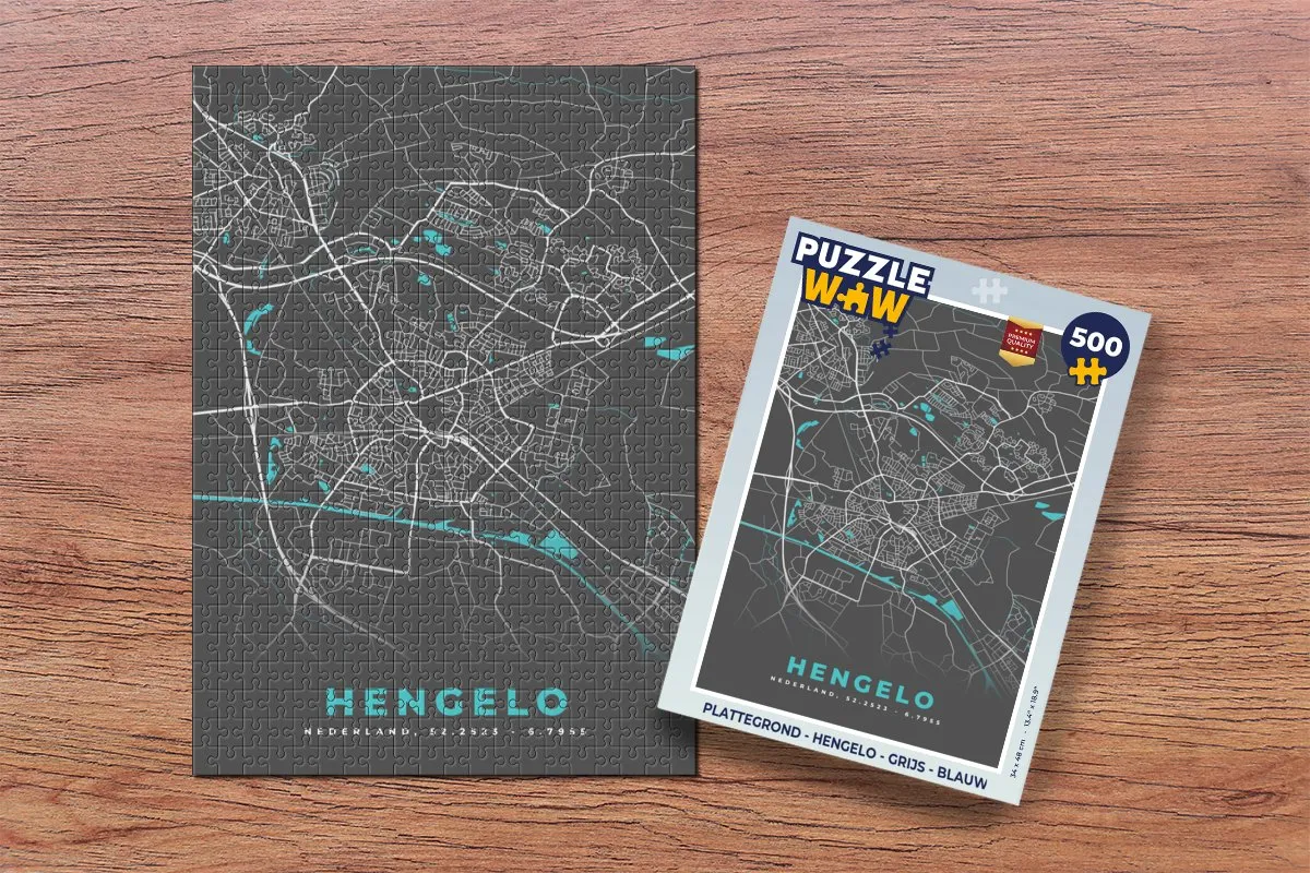 PuzzleWow Hengelo Legpuzzel 500 Stuks - Multicolor