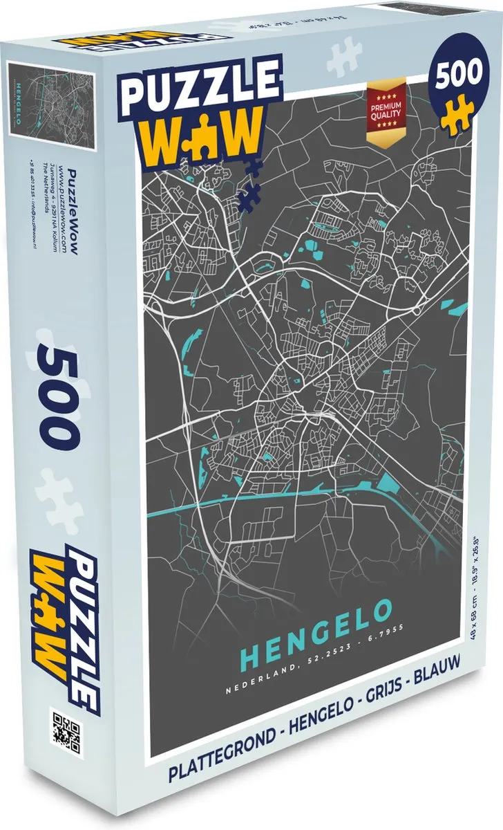 PuzzleWow Hengelo Legpuzzel 500 Stuks - Multicolor