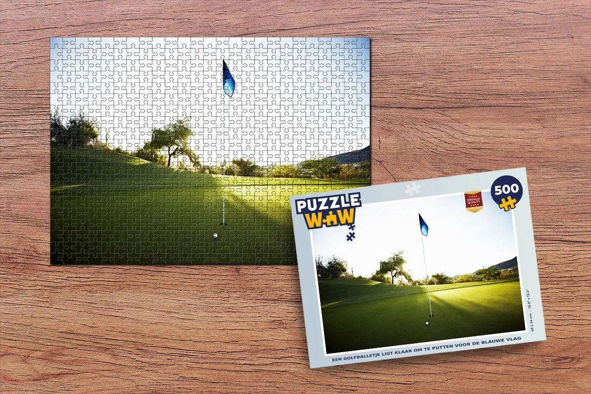 PuzzleWow Golfbal Putt Legpuzzel 500 Stuks - Multicolor