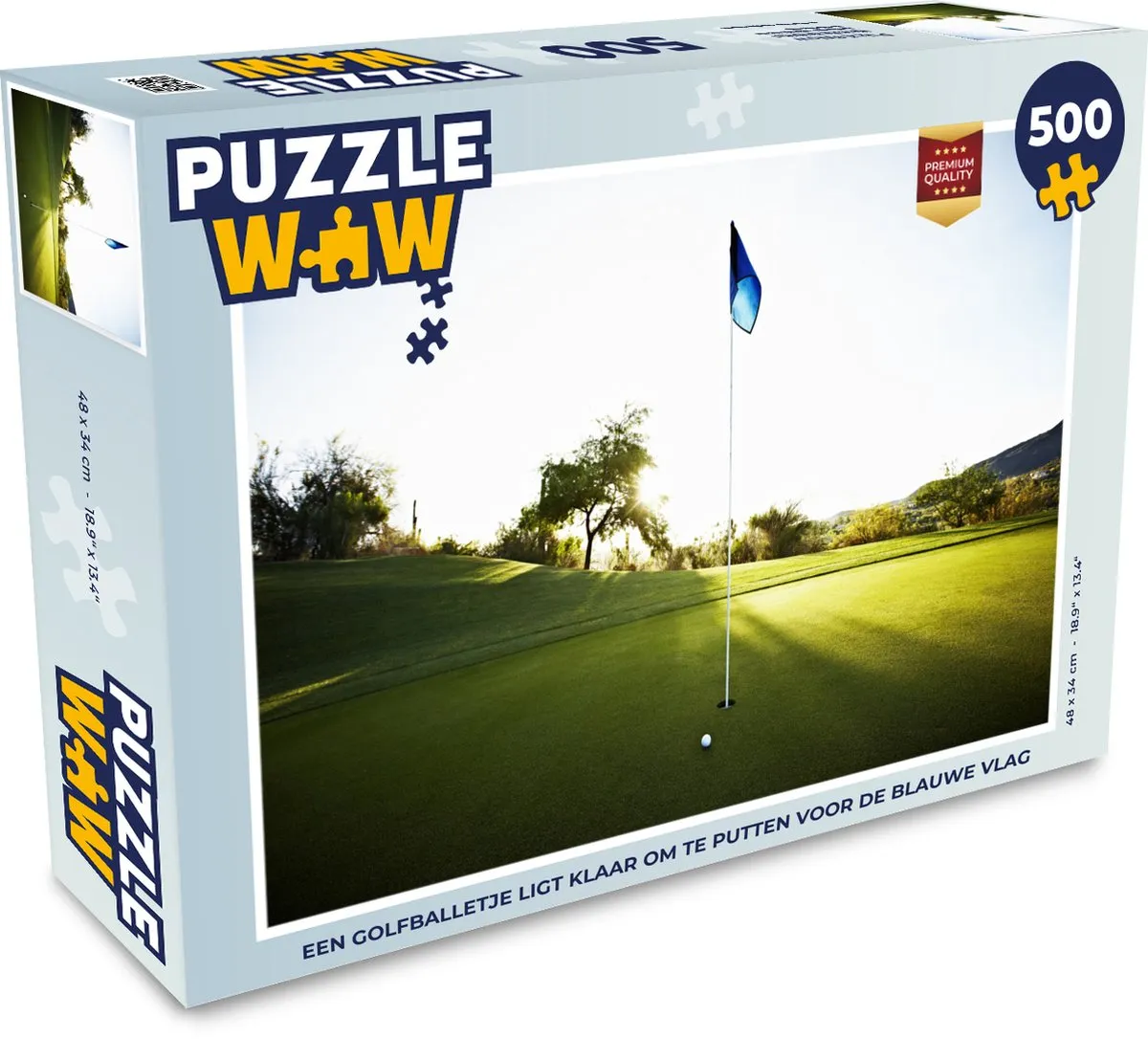 PuzzleWow Golfbal Putt Legpuzzel 500 Stuks - Multicolor